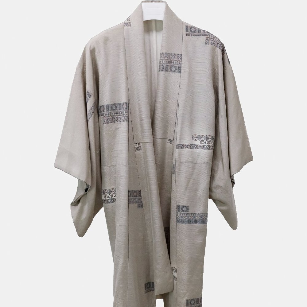 Blank Silk Tan Kimono